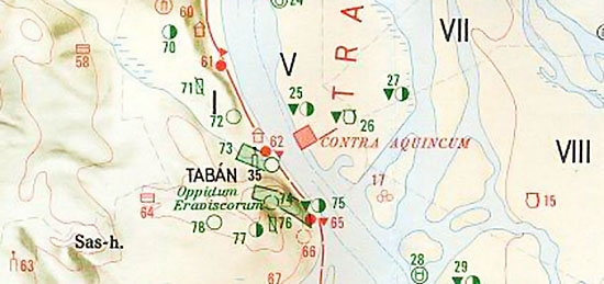 Map of the surrounding area.