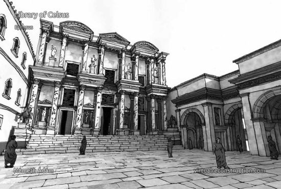 Celsus library drawing