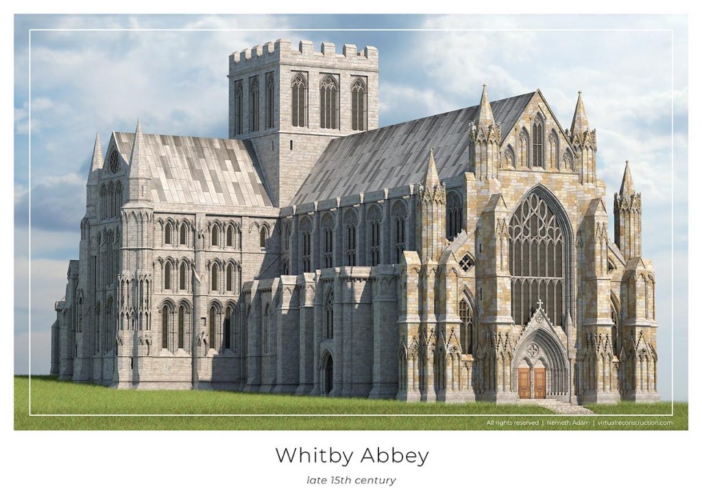 Whitby Abbey virtual reconstruction poster